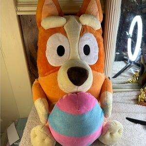 Blue JB Bingo Egg Plush 20” Orange and Pink New